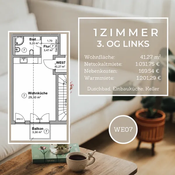 Modernes Apartment mit Balkon: Wohnen in zentraler Lage — photo 1
